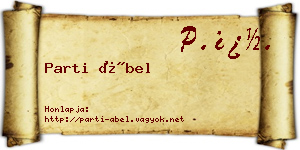Parti Ábel névjegykártya